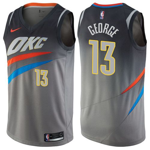 Men Oklahoma City Thunder #13 George Grey City Edition Nike NBA Jerseys->phoenix suns->NBA Jersey